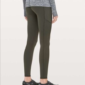 Speed up tights in dark olive!